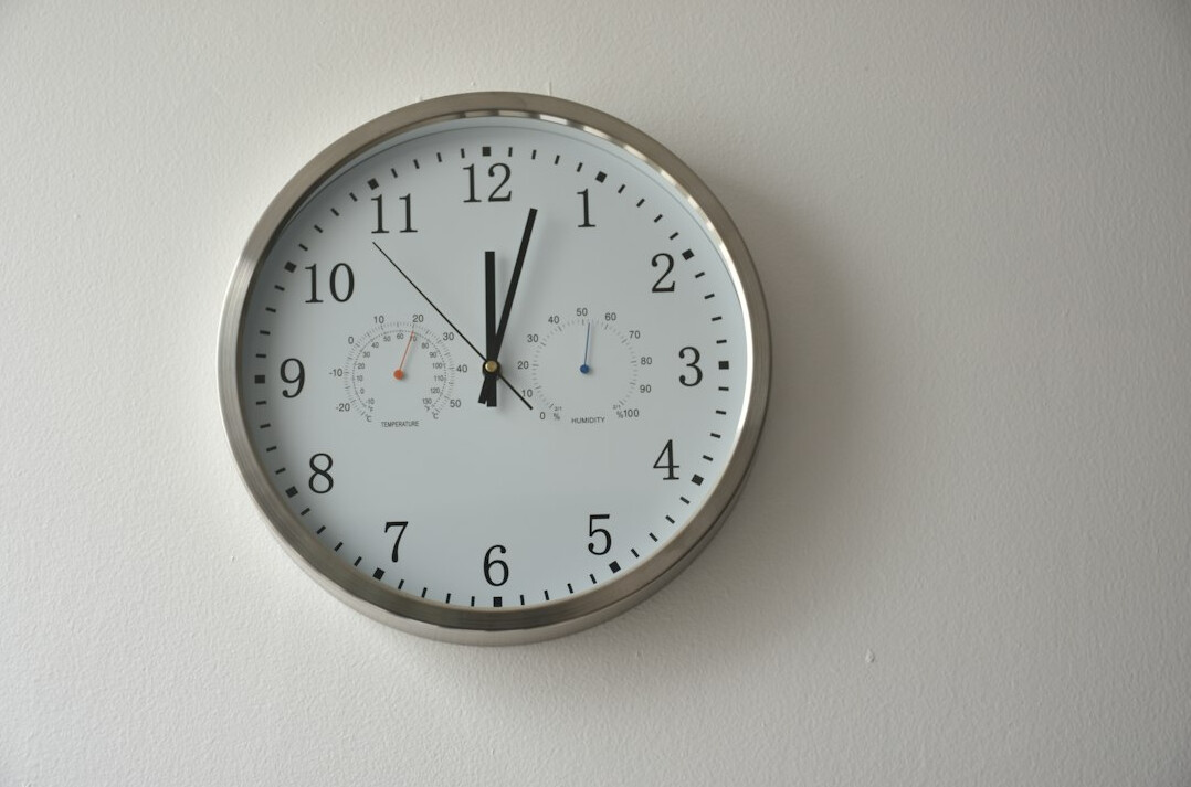 clock ticking on wall